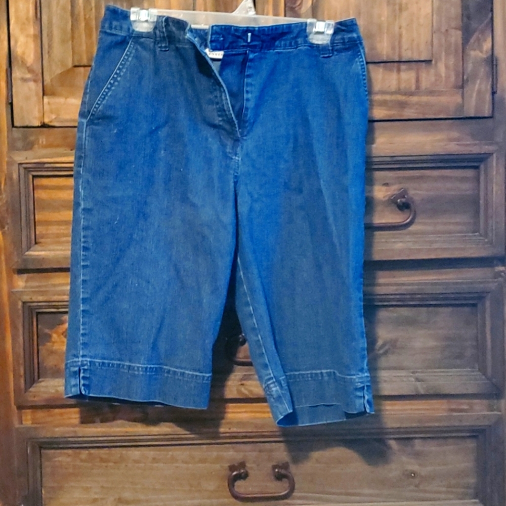 Bermuda Length Jean Shorts